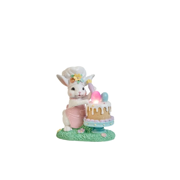Easter Rabbit Statues Resin Bunny Decorations Spring Figurines Handmade Tabletop Indoor Home Holiday Gifts
