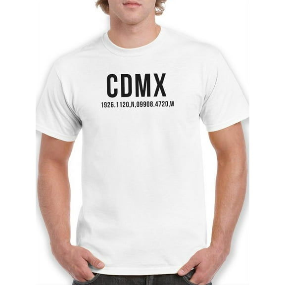 Cdmx Coordinates T-Shirt Men -Smartprints Designs, Male Medium