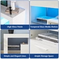 thumbnail image 6 of LED TV Stand for 55 inch TVs, PAPROOS Entertainment Center with RGB LED Light & Storage Shelf, Modern High Gloss TV Cabinet Media Console for Living Room, White, 6 of 9