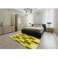 thumbnail image 4 of Ahgly Company Indoor Round Patterned Dark Yellow Green Area Rugs, 4' Round, 4 of 6