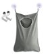 thumbnail image 4 of Bolsa Para Cesto De Ropa Sucia Para Colgar En La Puerta, De Tela Oxford, Que Ahorra Espacio 2 Ganchos De Acero Inoxidable 2 Ventosas Fuertes Para Dormitorio, Guardería O Armario (Gris), 4 of 5