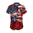 thumbnail image 4 of asdoklhq 4th Of July T-Shirt Tops Trendy Button Shirts Ladies' St. Patrick's Day Long Sleeved Shirt Multicolor 3X, 4 of 5