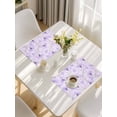 thumbnail image 5 of Purple Flowers Placemats Set of 8, Botanical Florals Plants Country Aesthetic Placemats for Dining Table, Place Mats for Kitchen Tabletop, Waterproof Wipeable Dining Table Mats Set, 5 of 9