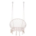 thumbnail image 3 of Hamaca al aire libre para una sola Cesta colgante de tela duradera Silla columpio Columpio colgante para viajes Mochilero Patio trasero Niño beige shamjiam Hamaca al aire libre, 3 of 7