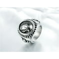 thumbnail image 4 of JAJAFOOK Punk Men's Silver Stainless Steel Religious Praying Hands Prayer Ring Band, 4 of 6