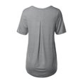 thumbnail image 3 of A2Y Women's Rayon Spandex V-Neck Jersey Knit Shirt Top Light H Grey S, 3 of 5