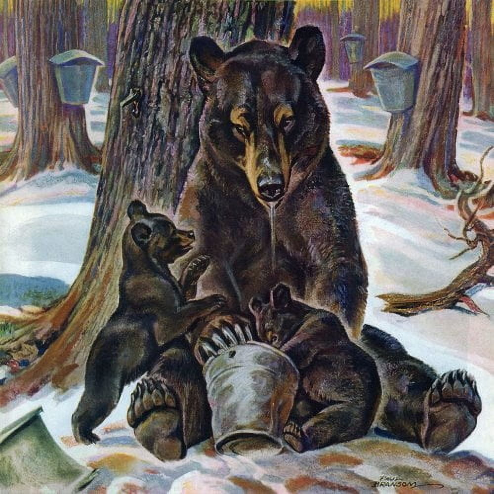 "Eating Syrup" Painting Print on Wrapped Canvas