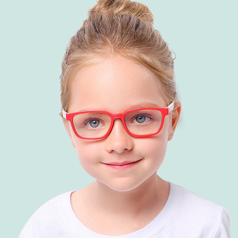 Funcee Unisex Children Glasses Flexible Bendable Plain Mirror AntiBlue