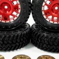 thumbnail image 3 of Vogacara RCGOFFLOW 4x llantas de plástico resistentes al desgaste neumáticos para 1/24 Rc llantas neumático Axial SCX24 RC pieza de coche RC Kits de construcción modelo Rojo, 3 of 6