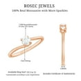 thumbnail image 6 of Rosec Jewels Solitaire Moissanite Bypass Promise Ring for Women - D-VS1 Quality - 5 mm - 1/2 Ct, 10K Rose Gold, US 9.50, 6 of 7