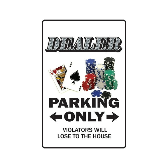 I'M THE DEALER Warning Decal drug card poker blackjack 21 Vegas coke