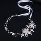 thumbnail image 3 of Nvzi Horquillas para el pelo de boda con flores para novias, peinetas con perlas de cristal, pinzas para el pelo, accesorios para el pelo de boda dorados, joyas plateadas, 3 of 4