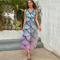 thumbnail image 5 of Mermaid Fish Scales Sleeveless Dress Woman Fashion Long Dresses Women's Summer Suit Dress 2025, 5 of 7