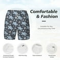thumbnail image 6 of Picia Turtle pattern Mens Swim Trunks with Compression Liner Stretch Beach Shorts Quick Dry with Zipper Pockets No-Chafing Board Shorts-Small, 6 of 9
