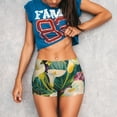 thumbnail image 3 of Balery Tropical Floral Jungle Pantalones cortos de entrenamiento estampados para mujer, sin costuras, ajustados, para gimnasio, yoga, correr, deportes, ejercicio activo, fitness.-Medium, 3 of 8