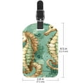 thumbnail image 6 of Square 2Pack PU Leather Seahorse Cruise Luggage Tag with Privacy Cover and Name ID Tag for Travel Handbags Backpacks Luggage Tags, 6 of 6