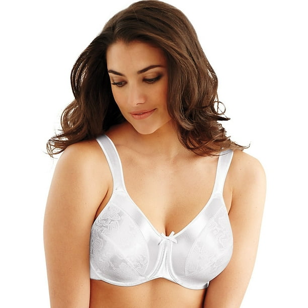 Bali Bali Satin Tracings; Underwire Minimizer Bra, Color White, Size 40DD PACK OF 2