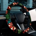thumbnail image 6 of Christmas Crutches 14.5 Inch Printing PVC Leather Car Wheel Cover Steering Wheel Covers Auto Accessories, 6 of 6