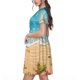 thumbnail image 2 of Balery Tropical Beach With Starfish Vestidos sueltos de manga corta para mujer, vestidos de verano 2025, vestidos casuales de corte A con vuelo., 2 of 6