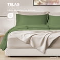 thumbnail image 4 of Set de 7 Piezas Edredón Acolchado y Sábanas King Sobredimensionado Dreamlab, Colcha para Cualquier Temporada, Hipoalergénica, Color Verde Seco, Color Beige, 4 of 9