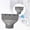Grey, variant on Flat Air Conditioner Exhaust Hose Adapter for Windows Roofs and Air Conditioner Water Pipe Connections Plumbing Fittings