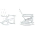 thumbnail image 3 of Costaelm Palms Outdoor HDPE Plastic Adirondack Rocking Chair (Set of 2), White, 3 of 7