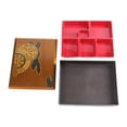 thumbnail image 2 of Caja bento japonesa reutilizable, bandeja para servir refrigerios, portador de alimentos, caja bento tradicional para hogar, negocios, picnic, 6 cuadrícula, 2 of 8