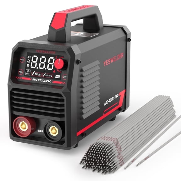 YesWelder 205A IGBT Stick Welder with 5lb Welding Rods