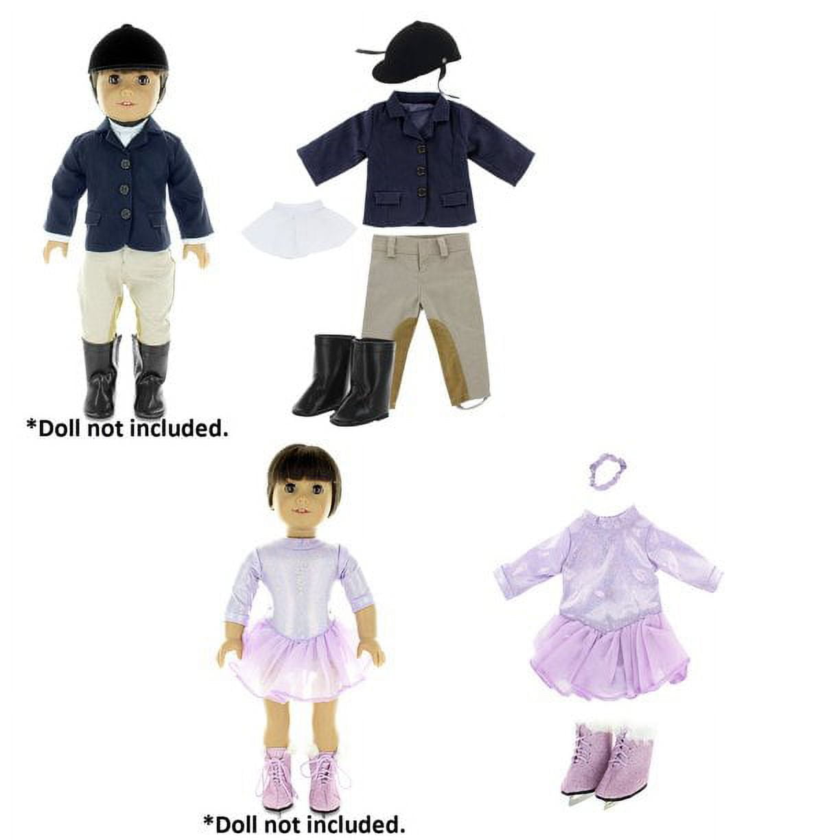 Doll Clothes - 8 Sports Outfit Mega Bundle Fits Clothing Sets Fits American Girl Doll Other 18 inch Dolls