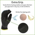 thumbnail image 5 of 10-Pack of Cordova 7737L OGRE-Ice: Two-Ply Thermal Shell Work Gloves, Black Polyester Outer, Brushed Acrylic Inner, TPR Protectors, Black Sandy Nitrile Palm Coating, Large, 5 of 5