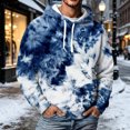 thumbnail image 2 of Mens Oversized Hoodies Drawstring Tie-Dye Sweatshirt Fit Long Sleeve Pullover Women Casual Hooded Shirts, 2 of 5