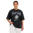 thumbnail image 4 of Women's WEAR by Erin Andrews  Charcoal Los Angeles Dodgers Oversized Boyfriend T-Shirt, 4 of 4