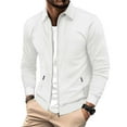 thumbnail image 3 of Dpytoraw Spring And Autumn Youth Zipper Pocket Flip Slim Fit Cardigan Men's Jacket, 3 of 5