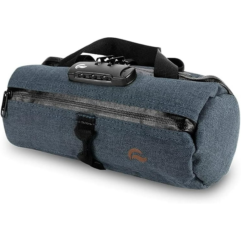 Duffle Bag Small 10- Smell Proof - With Combo Lock - SK9 Premium Odorless  Technology (Blue Navy) 