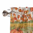 thumbnail image 5 of Fall Valances for Windows, Retro Watercolor Truck Pumpkin Sunflower Leaves Rod Pocket Short Window Valance Curtains Holiday Window Treatment for Kitchen Living Room Bathroom, 60"x18", 5 of 6