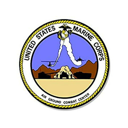 ROUND Marines Corps 29 PALMS Seal Sticker Decal (usmc SD CA base decal) Size: 4 x 4 (Best Marine Corps Bases)