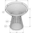 thumbnail image 5 of Home Square 23.5" Glass Top Accent End Table in Stainless Steel - Set of 2, 5 of 5