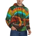thumbnail image 2 of Salouo Chameleon Pattern Men's Fall Hoodie Sweatshirt,Sport Hoodie with Pockets for Men Pullover Casual Hooded Sweatshirt-Medium, 2 of 7