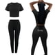 thumbnail image 3 of Traje de Yoga para niñas y ropa para ejercicio, ropa para ejercicio, mallas de manga corta, pantalón, conjuntos deportivos para Soledad Traje de entrenamiento para mujer, 3 of 10