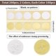 thumbnail image 2 of 200 pegatinas de relieve en blanco de 1,77 pulgadas, pegatinas de lámina dorada, pegatinas de engranajes redondas plateadas, pegatinas de sello autoadhesivas en relieve para sobres., 2 of 6