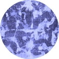 thumbnail image 1 of Ahgly Company Machine Washable Indoor Round Abstract Blue Modern Area Rugs, 7' Round, 1 of 4