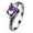 Purple, variant on Rings Women Love Love Heart Shaped Hearts Colorful Zircon Jewelry (Purple )