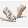 thumbnail image 6 of LUCKY STEP Womens Classic Retro Sneakers Non Slip Fashion Casual Shoes,Silver, 6 of 12