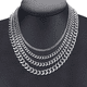 thumbnail image 3 of Collar Cubano Eslabón Unisex De Acero Inoxidable Xtellar Plateado, 3 of 4