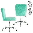 thumbnail image 6 of Urban Shop Faux Fur Armless Swivel Task Office Chair, Multiple Colors, 6 of 8