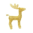 thumbnail image 3 of Reno navideño iluminado, estatua de ciervo navideño, decoraciones artificiales grandes de ciervo centelleante para patio delantero interior y exterior Luz de color dorado, 3 of 8