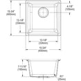 thumbnail image 2 of Elkay Elx1616 Quartz Luxe 15-3/4" Undermount Single Basin Quartz Composite Kitchen Sink -, 2 of 6