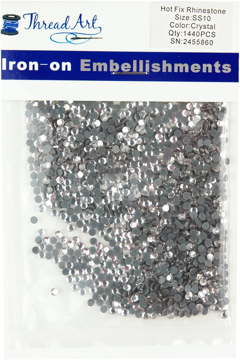 ThreadNanny Czech Quality Hot Fix Rhinestone Flatback 3mm (10ss) Stone  Hotfix Crystals Orange Color Gems for Shirt Shoe Bag Nail Supply Compatible