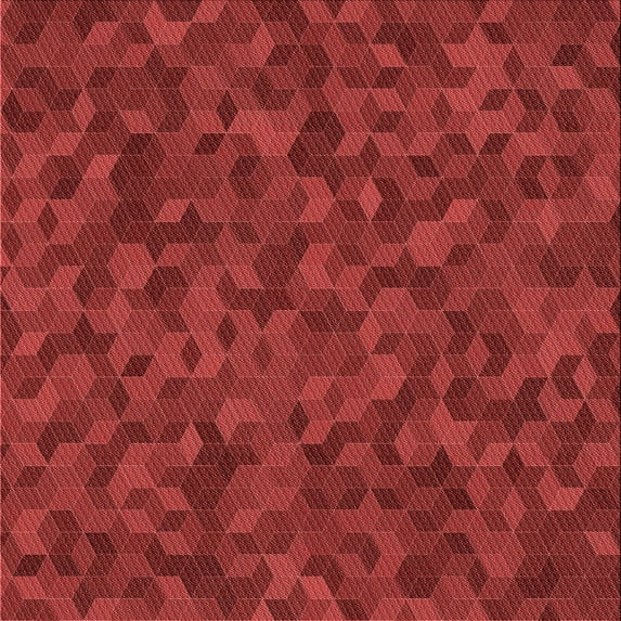 Ahgly Company Indoor Square Patterned Tomato Sauce Red Area Rugs, 7' Square
