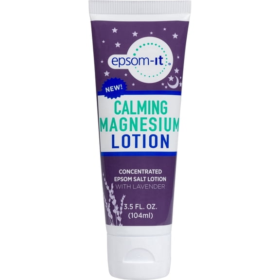 Epsom-It Fast Absorbing Sleep and Relaxation Magnesium Lotion with Lavender and Shea Butter for Muscle Stiffness, 3.5 oz Tube